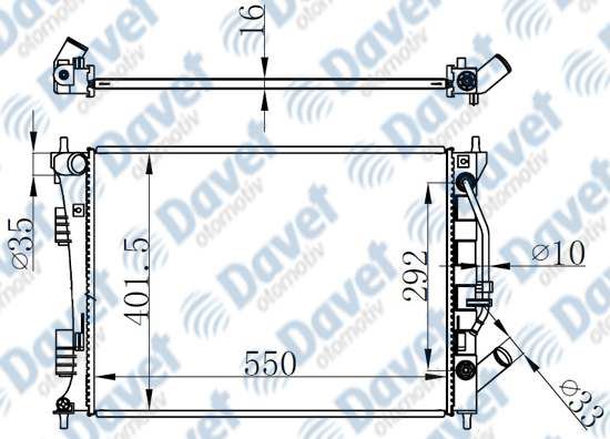 16-2137B Su Radyatoru Brazing Hyundai I30 (Gd) 1.6 Gdi A-T Ac+/- 2011-